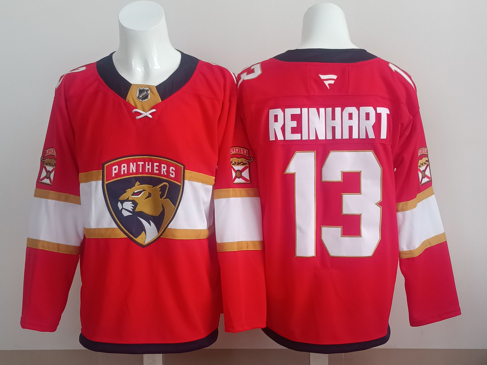 Men 2025 Florida Panthers #13 Reinhart Red NHL Jersey style 01